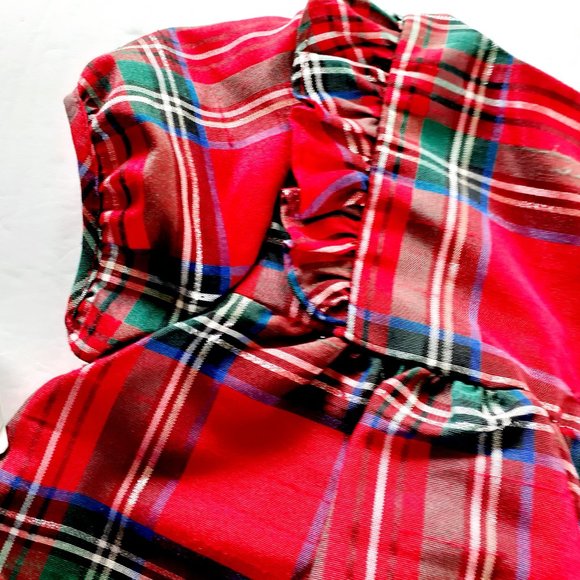 Pastourelle Pippa & Julie Girls Shirt Red Plaid Holiday Christmas 4T New - Picture 12 of 13